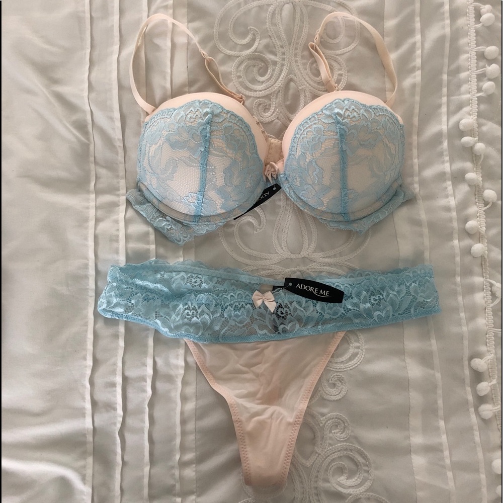 Adore Me Push-up padded Bra and Thong panty set